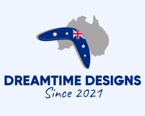 Aboriginal - Australian Boomerang Flag logo design