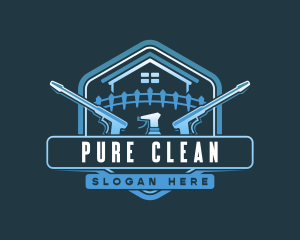 Clean Washer Janitor logo design