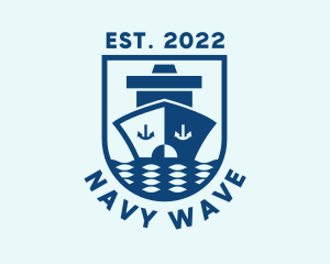 Navy - Nautical Sailing Ship logo design