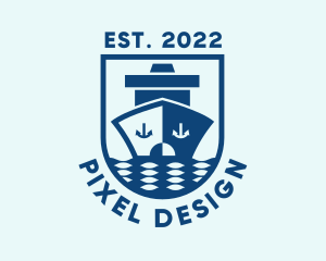 Nautical Sailing Ship  logo design