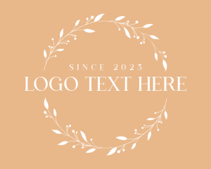 Simple - Plant Round Wreath logo design