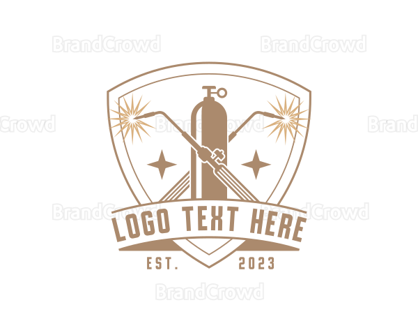 Welding Blowtorch Shield Logo
