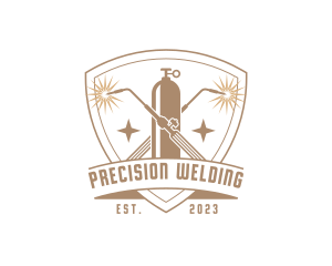 Welding - Welding Blowtorch Shield logo design
