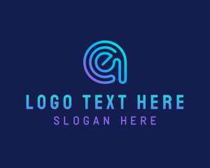 Typography - Digital Program Letter E logo design