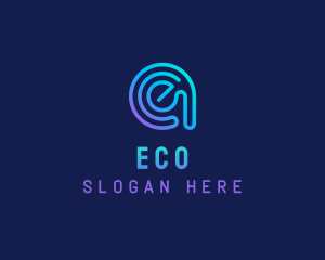 Digital Program Letter E  Logo