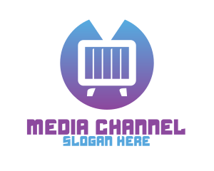 Channel - Futuristic Media Badge logo design
