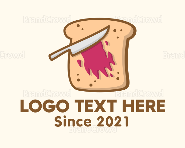 Knife Jam Toast Bread Logo