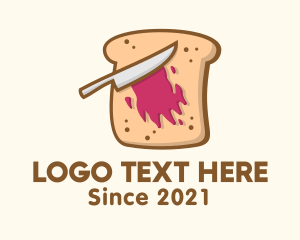 Jelly - Knife Jam Toast Bread logo design