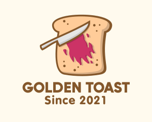 Toast - Knife Jam Toast Bread logo design