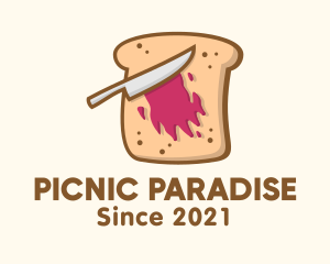 Picnic - Knife Jam Toast Bread logo design