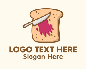 Knife Jam Toast Bread Logo