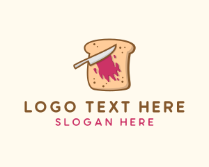 Spread - Knife Jam Toast Bread logo design