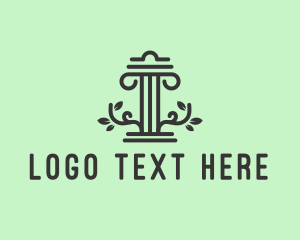 Ancient - Garden Pillar Vine logo design