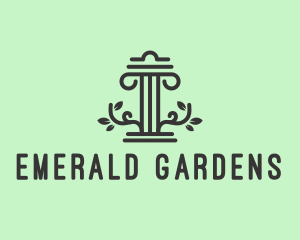 Garden Pillar Vine logo design