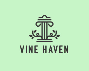 Garden Pillar Vine logo design