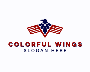 Eagle Military Flag logo design