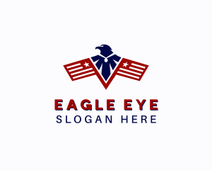 Eagle Military Flag logo design