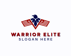 Eagle Military Flag logo design