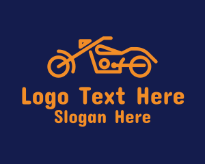 Vehicle - Cool Hipster Motorcycle logo design