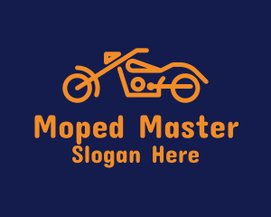 Moped - Cool Hipster Motorcycle logo design