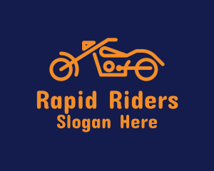 Cool Hipster Motorcycle  logo design