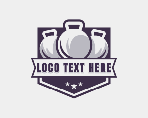 Kettlebell - Gym Kettlebell Bodybuilder logo design