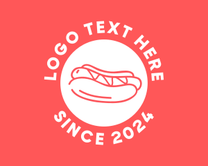 Frankfurter - Hot Dog Circle logo design