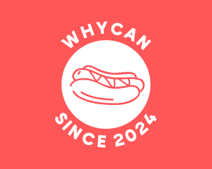 Snack - Hot Dog Circle logo design