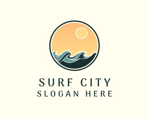 Resort Waves Beach logo design