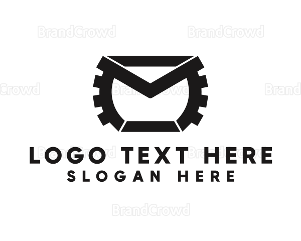 Cogwheel Industrial Envelope Logo