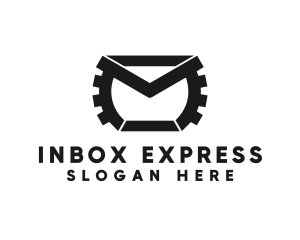 Email - Cogwheel Industrial Envelope logo design
