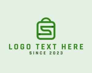 Online Shop - Shopping Bag Letter S logo design