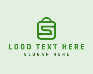 Shopping Website - Shopping Bag Letter S logo design