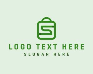 Shopaholic - Shopping Bag Letter S logo design