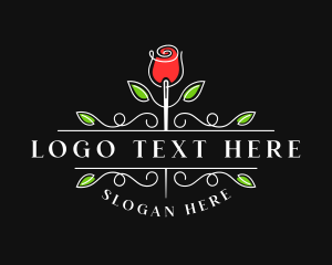 Sew - Needle Flower Boutique logo design