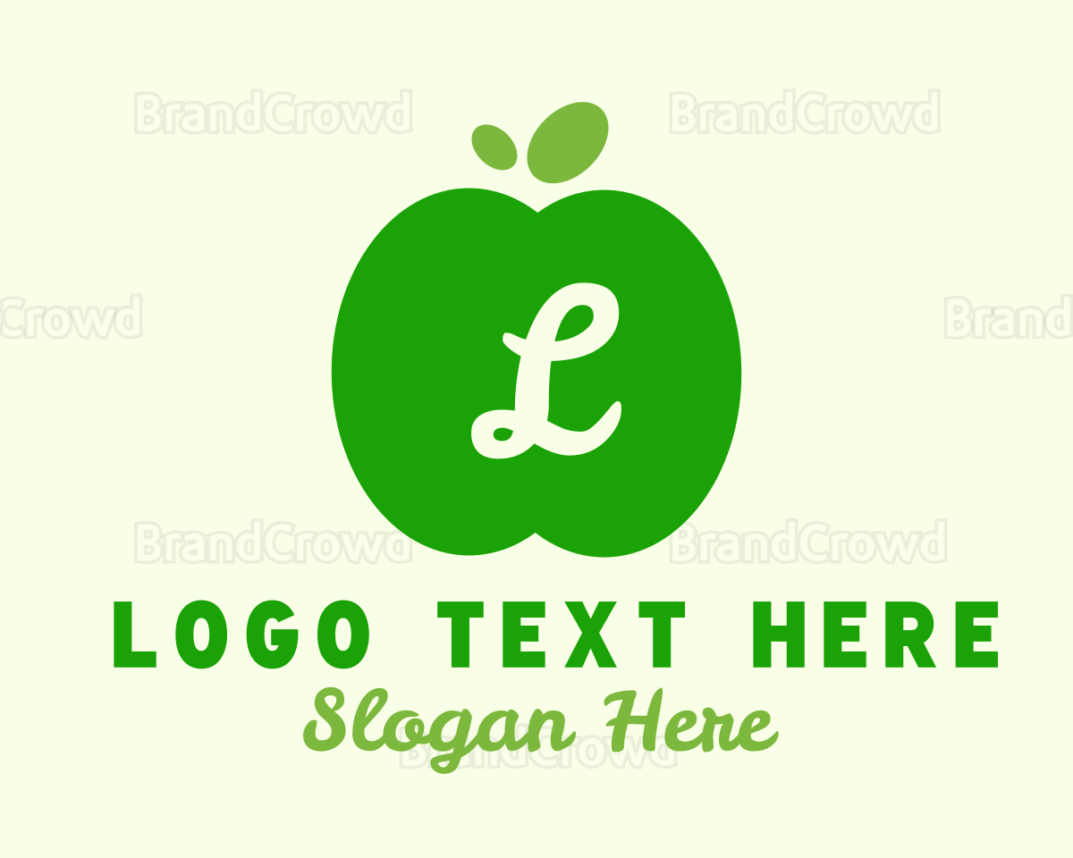 Simple Green Apple Lettermark Logo