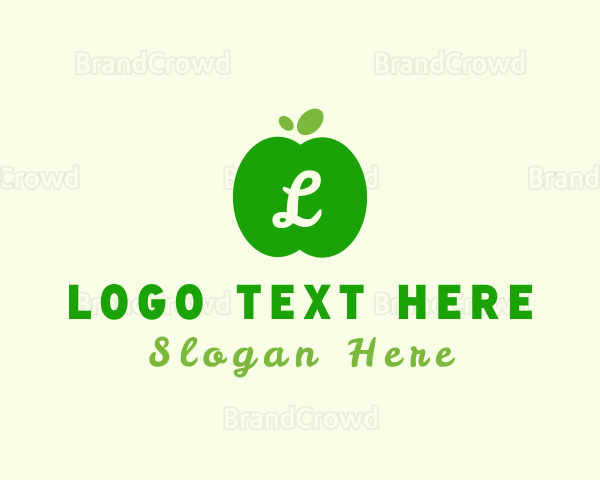 Fresh Apple Fruit Logo