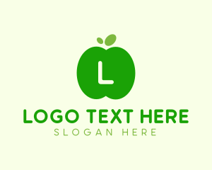 Fresh Apple Fruit Logo