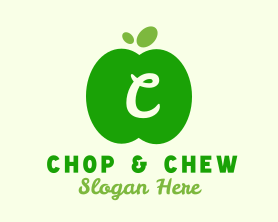 Simple Green Apple Lettermark logo design