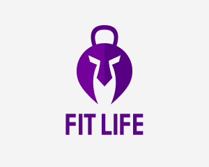 Fitness Gladiator Helmet  logo design