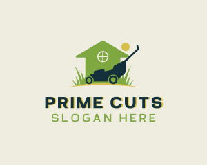 Lawn Mower Gardener logo design