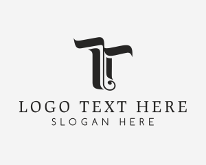 Lettering - Gothic Calligraphy Tattoo logo design