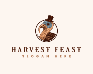 Thanksgiving Turkey Hat logo design