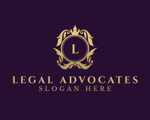 Crown Wreath Legal Advice logo design