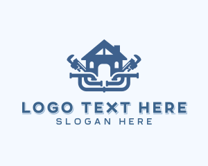 Wrench - Pipe Wrench Home Plumbing logo design