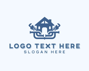 Plumber - Pipe Wrench Home Plumbing logo design