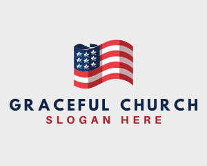 Patriotic American Flag Logo