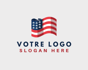 Patriotic American Flag Logo