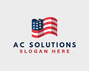 Patriotic American Flag logo design