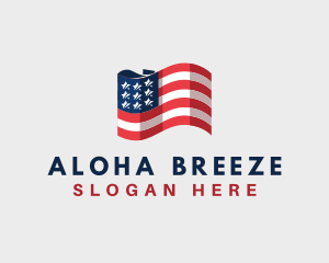 Patriotic American Flag logo design